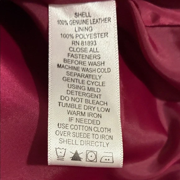 Elegant Pink Soft Leather Jacket - Picture 7 of 8